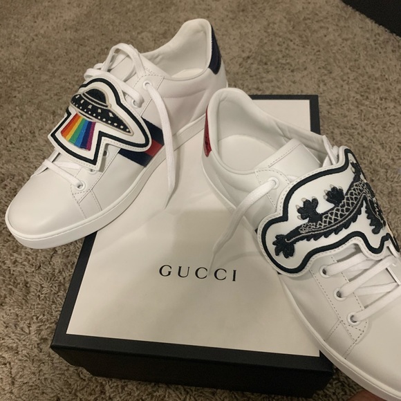 Gucci Other - Gucci Ace sneakers with removable embroideries.